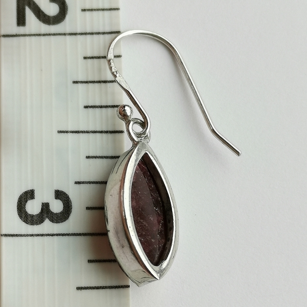 New Ruby in sterling silver earrings - Picture 6 of 7